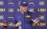LSU HC Brian Kelly was fired up in defense of his team's SEC win over Florida